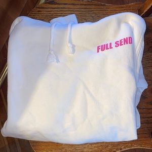 White Full send sweatshirt womens